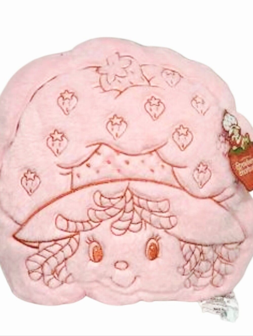 Strawberry Shortcake Plush Logo Face Decorative Accent Pillow